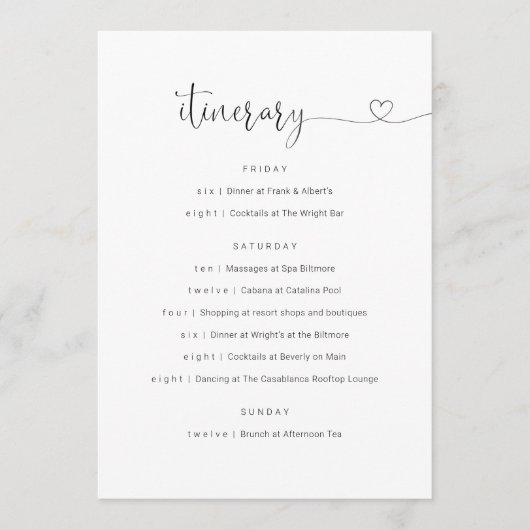 バチェロレッテ/誕生日結婚の旅程 プログラム (正面)