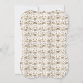 バチェロレッテ |金ゴールドホワイト1920sアールデコ 招待状 (裏面)