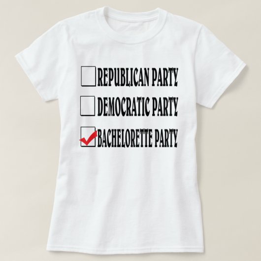 バチェロレッテ Tシャツ (デザイン正面)