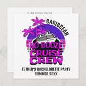 バチェロレッテNO BOOZE CRUISE CREW DESTINATION 招待状 (正面/裏面)