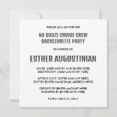バチェロレッテNO BOOZE CRUISE CREW DESTINATION 招待状 (裏面)