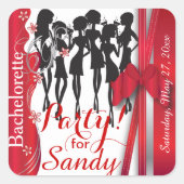 バチェロレットまたはバースデーパーティーディバガールズ スクエアシール (正面)