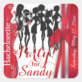 バチェロレットまたはバースデーパーティーディバガールズ スクエアシール