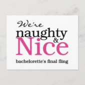 バチェロレット最後の浮き沈みピンク ポストカード (正面)