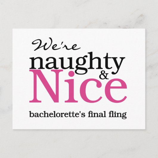 バチェロレット最後の浮き沈みピンク ポストカード (正面)