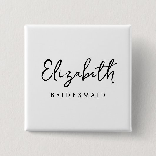 バチェーリーブライドメイドギフトウーマンズスクエア 缶バッジ (正面)
