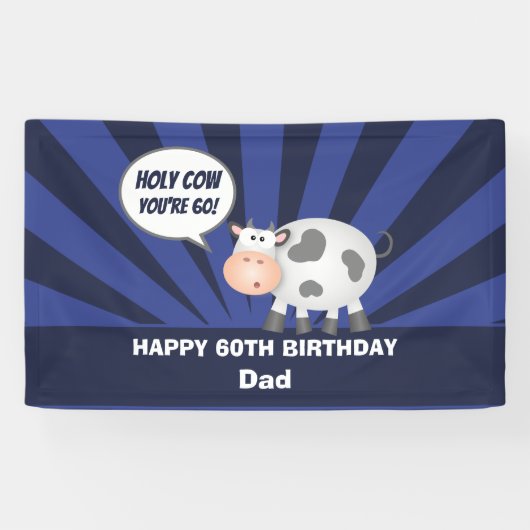 バチカンあなたは60おもしろいかわいいハッピーハッピーエンド60誕生日 横断幕 (横)