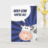 バチカンあなたは80おもしろいかわいいハッピーハッピー八十誕生日 カード (黄色い花)