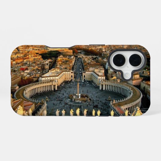 バチカンのサン・ピエトロ広場 iPhone 16ケース (裏面横)