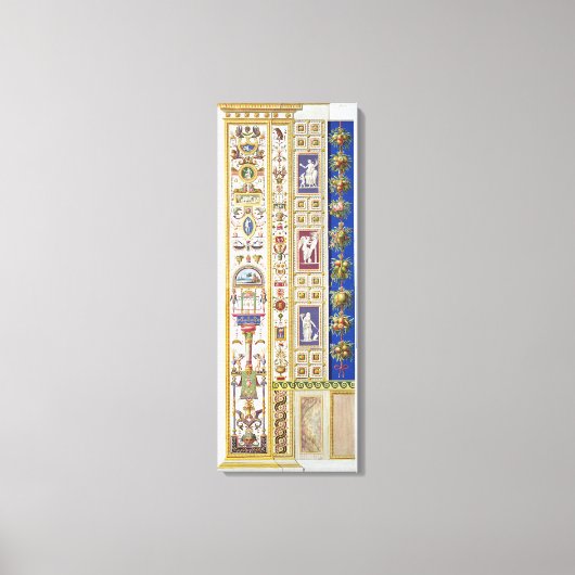 バチカンのラファエル・ロッジアのパネル キャンバスプリント (正面)