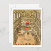 バチカンの客席チャペル(カラー版木、銅版、版画) ポストカード (正面/裏面)