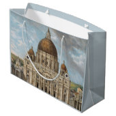 バチカンの聖ペテロ大聖堂 ラージペーパーバッグ (裏面アングル)
