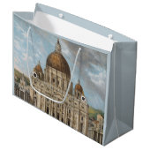 バチカンの聖ペテロ大聖堂 ラージペーパーバッグ (正面アングル)