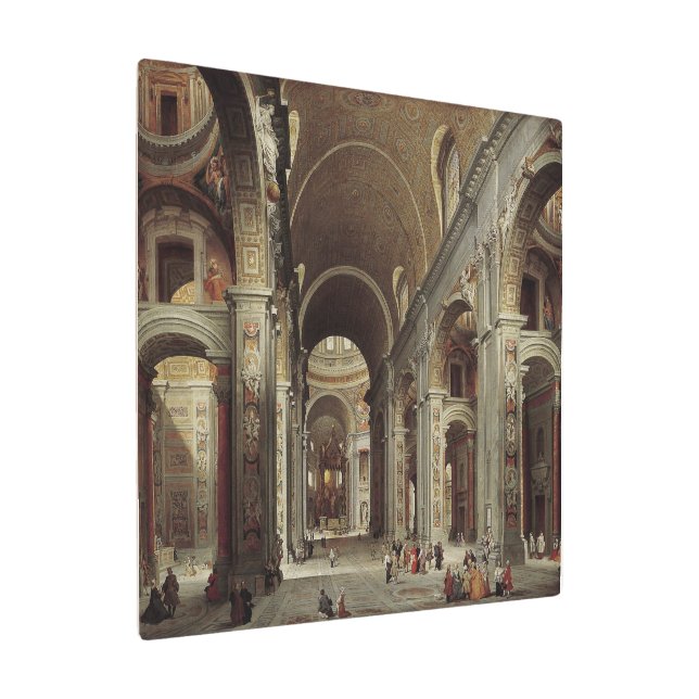 バチカンの聖ペトロ大聖堂の修道院 メタルプリント (アングル)