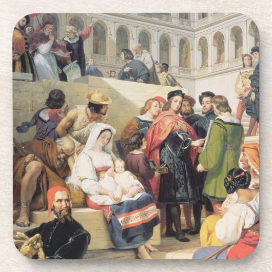 バチカンのRaphael、1832年(キャンバスの油) コースター (正面)