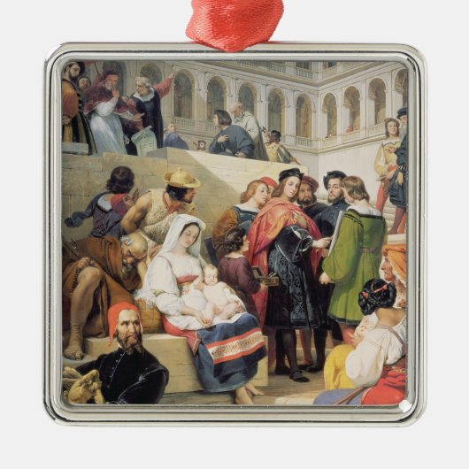 バチカンのRaphael、1832年(キャンバスの油) メタルオーナメント (正面)