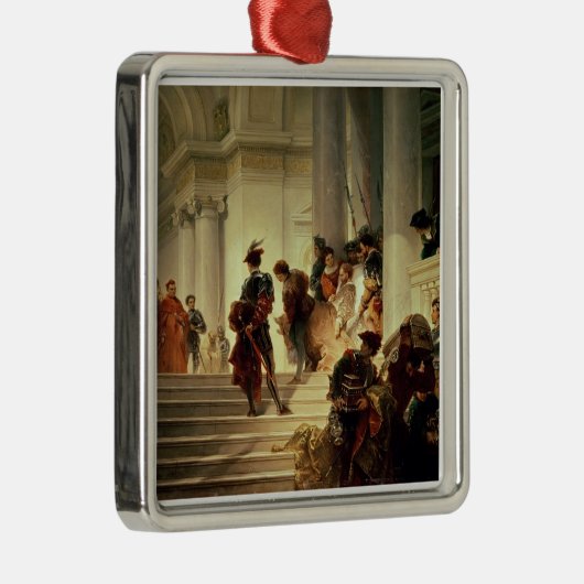 バチカンを去っているチェーザレ・ボルジア メタルオーナメント (右)