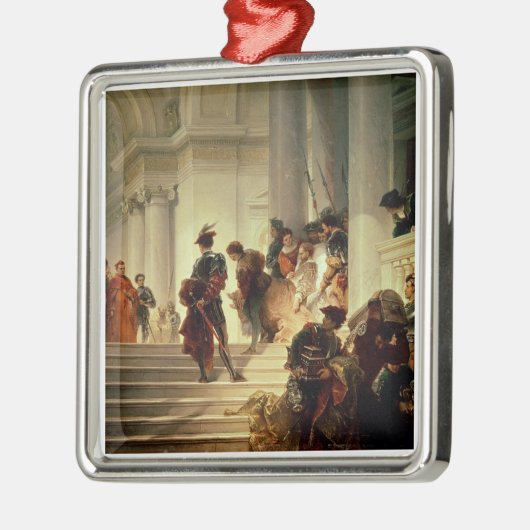 バチカンを去っているチェーザレ・ボルジア メタルオーナメント (左)