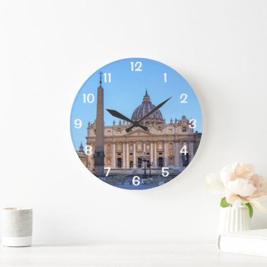 バチカンシティの聖ペテロズスクエア-イタリア,ローマ ラージ壁時計 (ホーム)