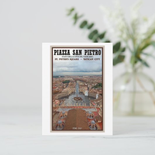 バチカンシティセントピーターズスクエアビュー ポストカード (スタンド正面)