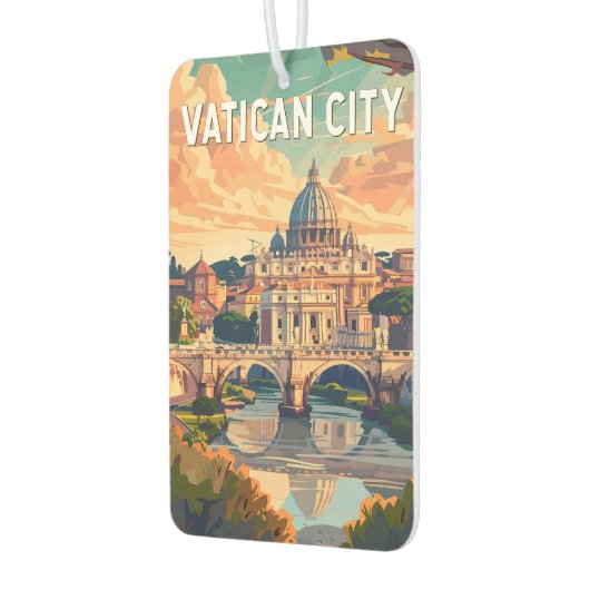 バチカンシティトラベルアートヴィンテージ カーエアーフレッシュナー (左)