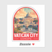 バチカンシティトラベルアートヴィンテージ シール (シート)