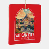 バチカンシティトラベルアートヴィンテージ セラミックオーナメント (右)
