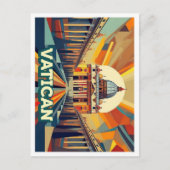 バチカンシティトラベル芸術的カラフル ポストカード (正面)