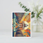 バチカンシティトラベル芸術的カラフル ポストカード (スタンド正面)