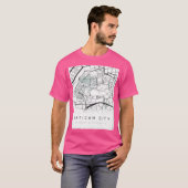 バチカンシティマップスカンジナビアスタイル Tシャツ (正面フル)