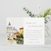 バチカンローマItaly水彩風景結婚ズ サンキューカード (スタンド正面)