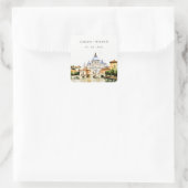 バチカンローマItaly水彩風景結婚ズ スクエアシール (バッグ)