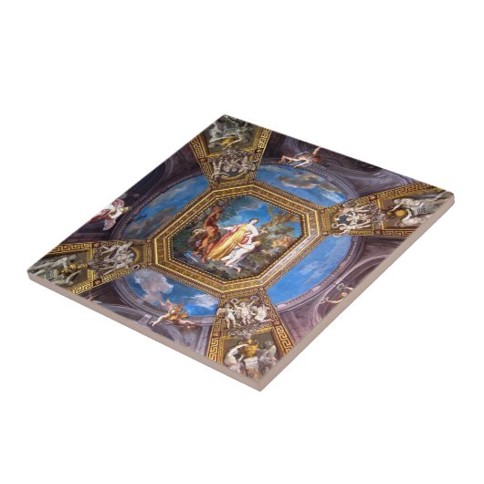バチカン博物館の天井のフレスコ画のタイル タイル (側面)