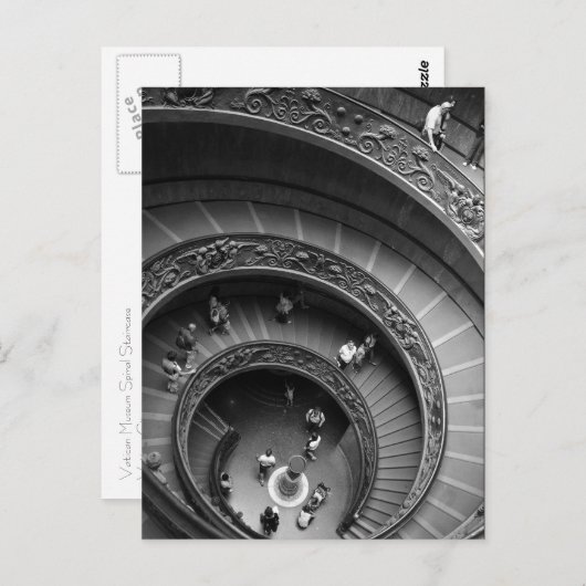 バチカン博物館螺旋階段はがき ポストカード (正面/裏面)
