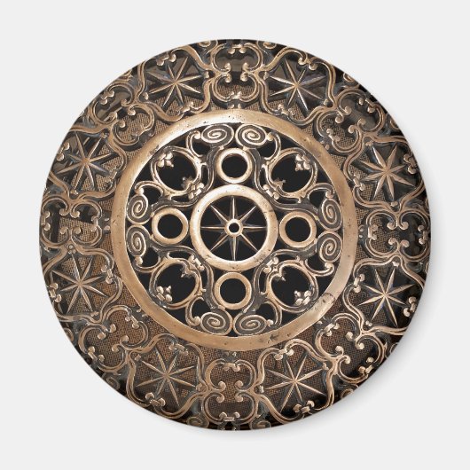 バチカン古代の金属のブロンズのスチームパンク神秘的 マグネット (正面)