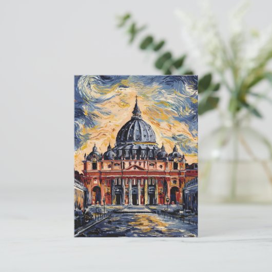 バチカン大聖堂聖ペテロ大聖堂絵画教会 ポストカード (スタンド正面)