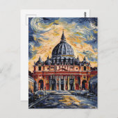 バチカン大聖堂聖ペテロ大聖堂絵画教会 ポストカード (正面/裏面)