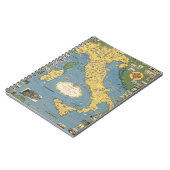 バチカン市とイタリアの地図 ノートブック (左側)