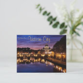 バチカン市の夜景 ポストカード (スタンド正面)