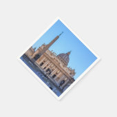 バチカン市の聖ペテロ広場 – ローマ，イタリア スタンダードカクテルナプキン (角)