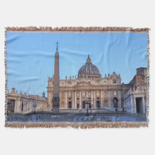 バチカン市の聖ペテロ広場 – ローマ,イタリア スローブランケット (正面)