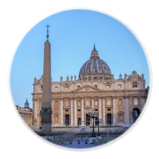 バチカン市の聖ペテロ広場 – ローマ，イタリア セラミックノブ (正面)