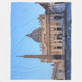 バチカン市の聖ペテロ広場 – ローマ，イタリア フリースブランケット (正面)