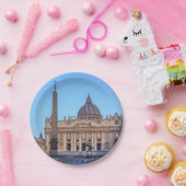 バチカン市の聖ペテロ広場 – ローマ，イタリア ペーパープレート (パーティー)