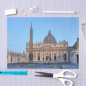 バチカン市の聖ペテロ広場 – ローマ，イタリア 薄葉紙 (クラフト)