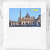 バチカン市の聖ペテロ広場 – ローマ,イタリア 長方形シール (バッグ)