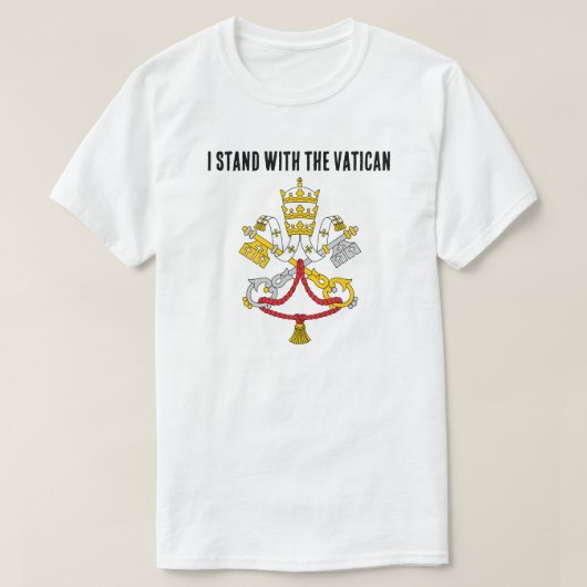 バチカン市国と共に立つTシャツ Tシャツ (デザイン正面)