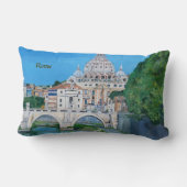 バチカン市国の眺め-枕 ランバークッション (裏面)