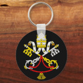 バチカン市国の紋章 キーホルダー (正面)