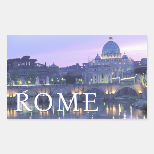 バチカン市国 | イタリア ローマ 長方形シール (正面)